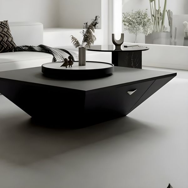 Table basse contemporaine avec rangement intégré et design fonctionnel